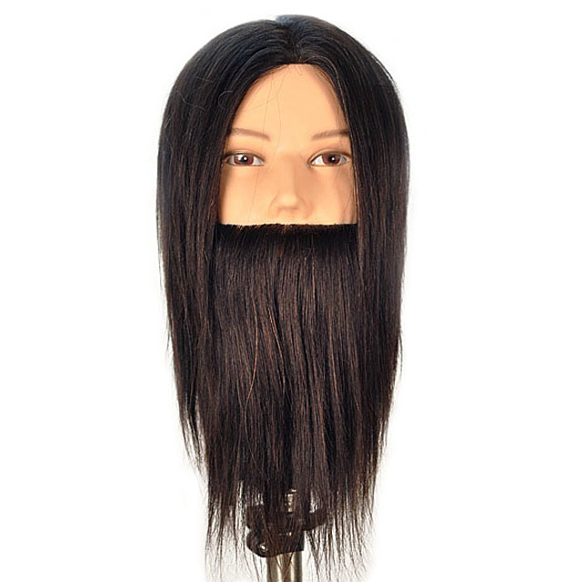 Dylan Male Bearded Cosmetology Mannequin Head 100% Human Hair by Celebrity
