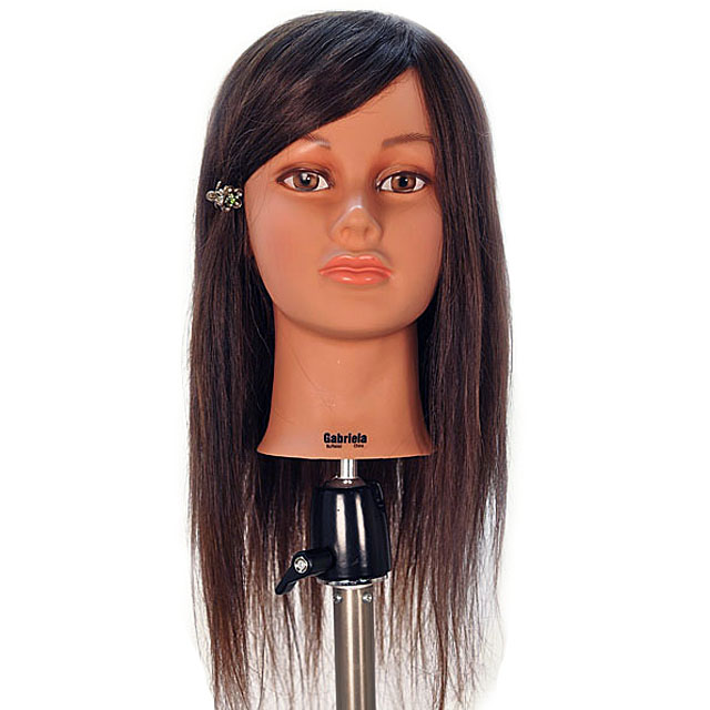 Gabriela 21" 100% Human Hair Cosmetology Mannequin Head by Celebrity