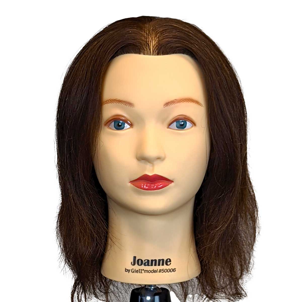 Joanne 19" 100% Human Hair Cosmetology Mannequin Head by Giell