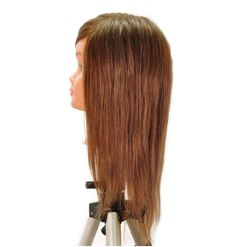  18'' Mannequin Head with 100% Human Hair, Cosmetology