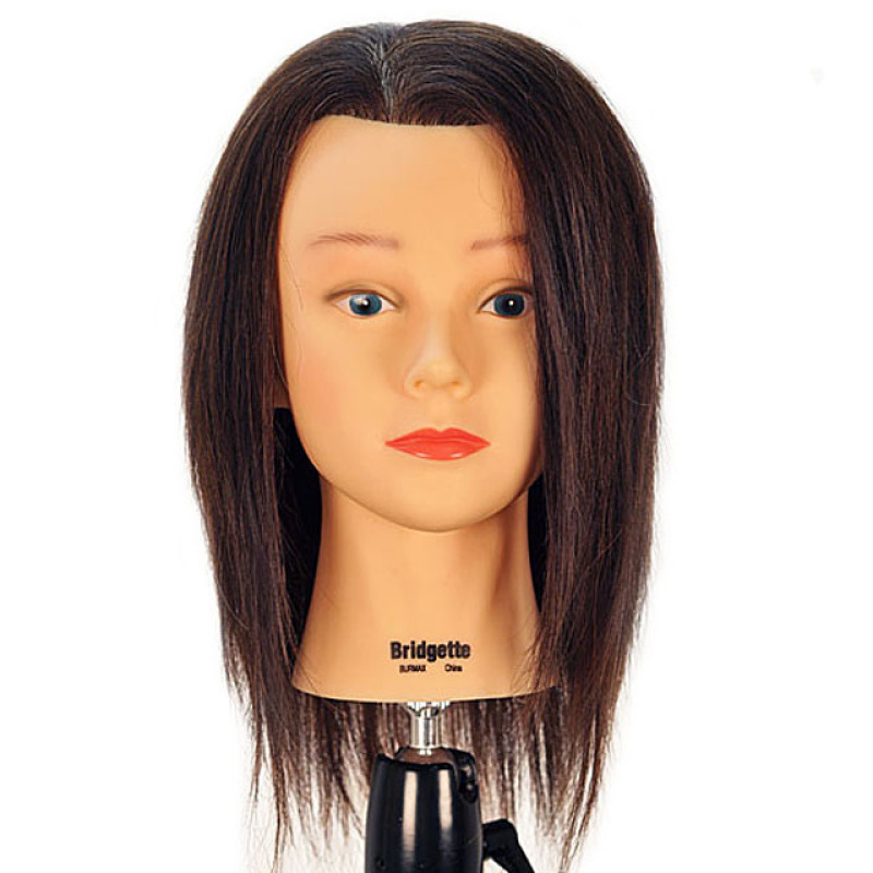Bridgette 100% Human Hair Brown Cosmetology Mannequin Head by Celebrity at
