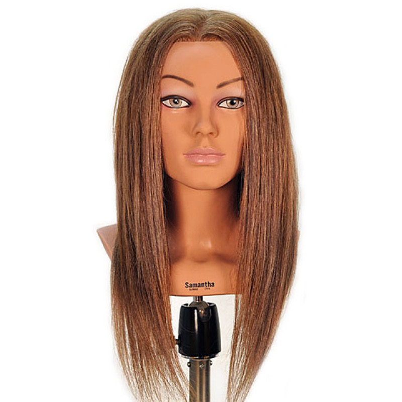 Celebrity 23 Competition Cosmetology Mannequin Head 100% Human Hair,  Blonde - Sam-4