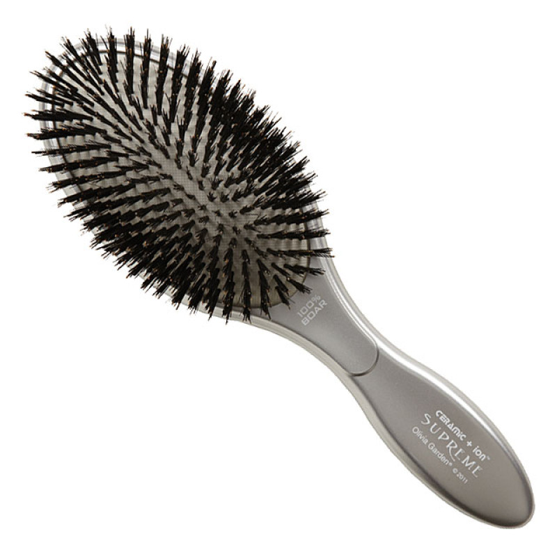 Boar Supreme Ceramic Ion Paddle Hair Brush By Olivia Garden At