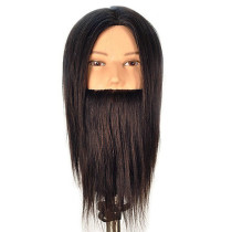 Image 1 - Dylan Male Bearded Cosmetology Mannequin Head 100% Human Hair by Celebrity at Giell.com