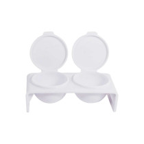Image 1 - Plastic Double Dappen Dish with Lids for Nail Acrylics
