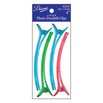 Image 1 - Plastic Duck Bill Hair Clips 4-Pack 4" by Diane at Giell.com