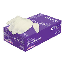 Image 1 - 100 Disposable Vinyl Gloves Lightly Powdered Medium by Diane at Giell.com