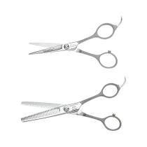 Image 1 - Straight Cut Hair Cutting Shears 5" and Thinners 6" by Olivia Garden at Giell.com