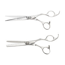 Image 1 - Silk Cut 6 1/2" Hair Cutting Shears and 6" Thinners Set by Olivia Garden at Giell.com