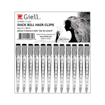 Image 1 - 12-pk 3-1/2" Duck Bill Metal Hair Clips by Giell at Giell.com
