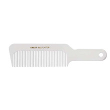 8 1/2" Flat Top Comb for Hair Clipper Cuts by Krest - White