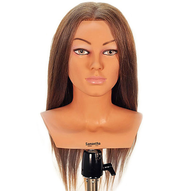 Image 4 - Samantha Competition Dark Blonde 100% Human Hair Cosmetology Mannequin Head by Celebrity at Giell.com