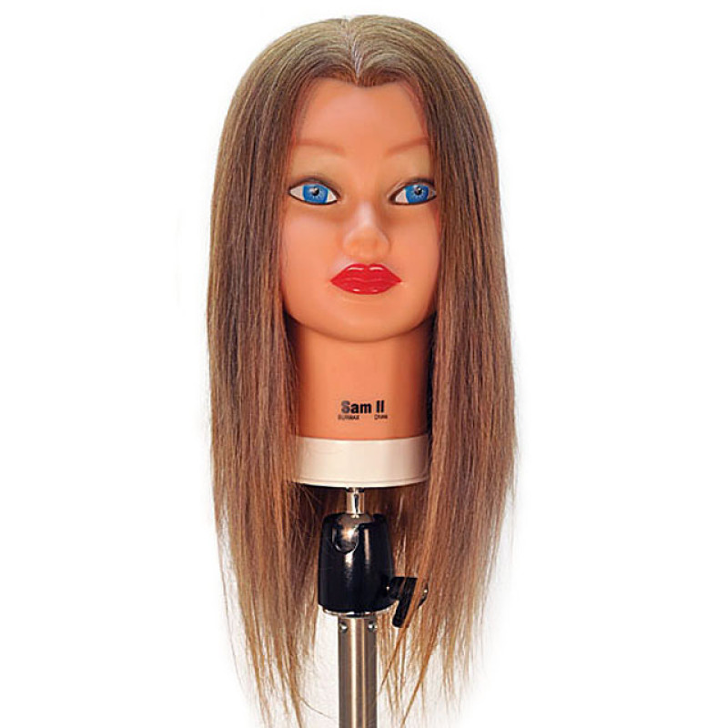 Image 1 - Sam-II Blonde 21" 100% Human Hair Cosmetology Mannequin Head by Celebrity at Giell.com