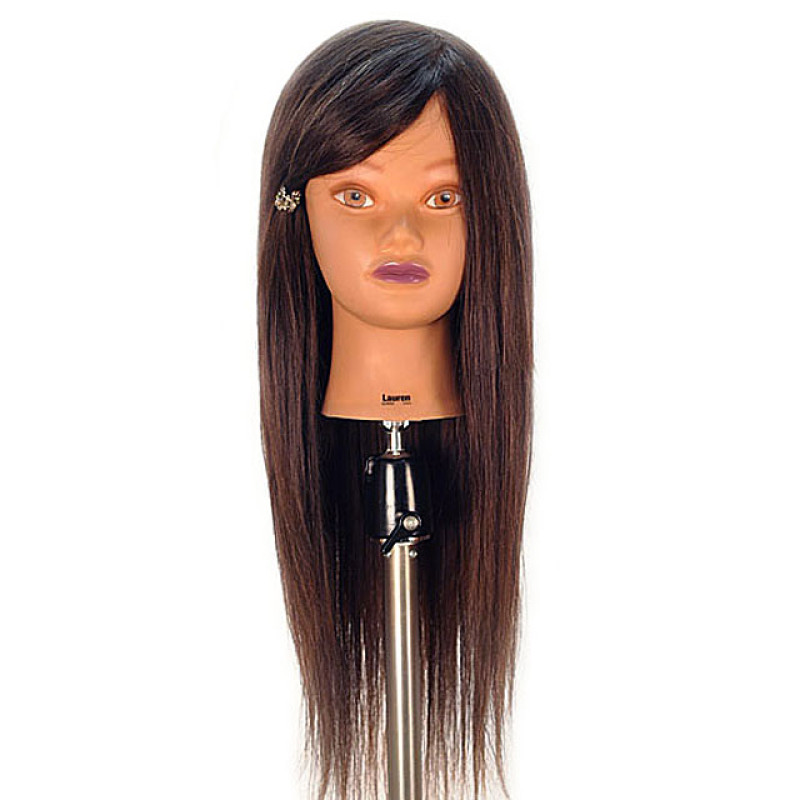 Image 1 - Lauren Competition 100% Human Hair Cosmetology Mannequin Head by Celebrity at Giell.com
