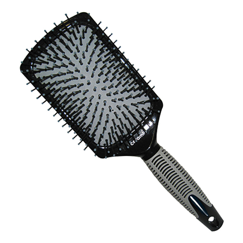 Image 1 - Large Paddle Ceramic Cushion Hair Brush by Salon Chic at Giell.com