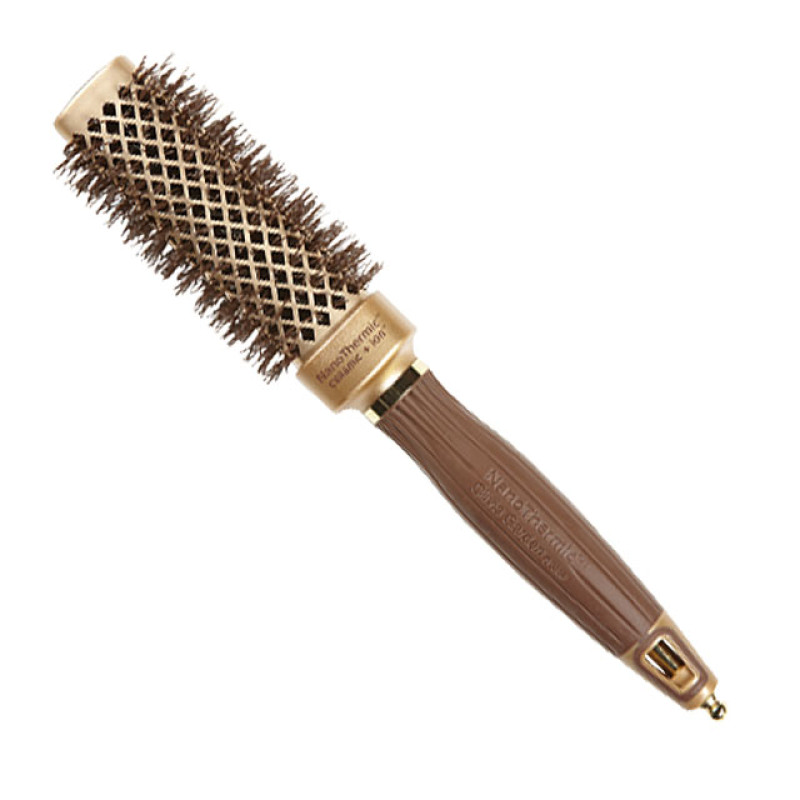 Image 1 - 1 1/2" NanoThermic Square Shaper Hair Brush by Olivia Garden at Giell.com