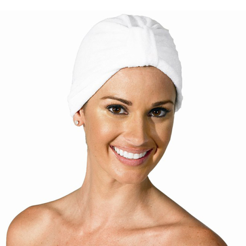 Image 1 - Terry Cloth Turban White One Size 100% Cotton at Giell.com