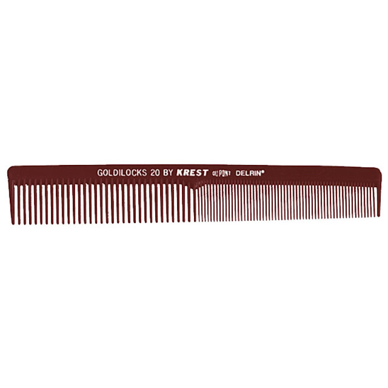 Image 1 - 7" Flat - Square Back Larger Cutting Comb Goldilocks G20 by Krest at Giell.com