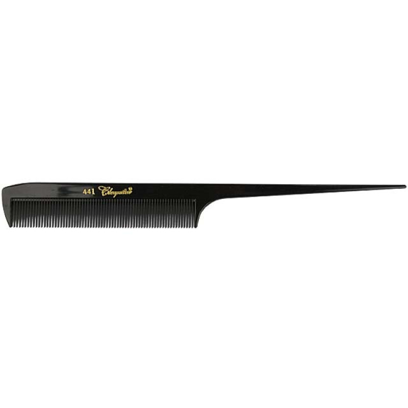 Image 1 - 12 All Purpose 8 1/2" Black Rattail Comb Cleopatra by Krest at Giell.com