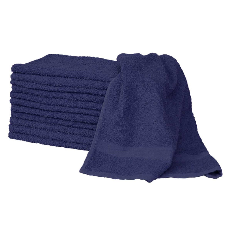 Image 1 - Bleach Safe Salon Towels 15" X 25" Navy Blue - 1 Doz