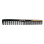 12 Hair Styling Combs Black with Inch Markers Cleopatra #400 by Krest