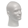 Image 1 - EPS Foam Male Mannequin Head Form for Display - White at Giell.com