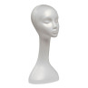 Image 1 - EPS Foam Long Neck Mannequin Wig Head Form - White at Giell.com