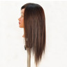Image 2 - Chantal 21" Virgin 100% Human Hair Dark Brown Cosmetology Mannequin Head by HairArt at Giell.com