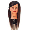 Image 1 - Chantal 21" Virgin 100% Human Hair Dark Brown Cosmetology Mannequin Head by HairArt at Giell.com