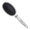 Image 1 - Oval Cushion Hair Brush Ball-tipped Bristles Zebra Style by Diane