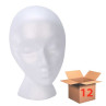 Image 1 - 1 Dozen Foam Wig Head Standard Female Form 10" White at Giell.com